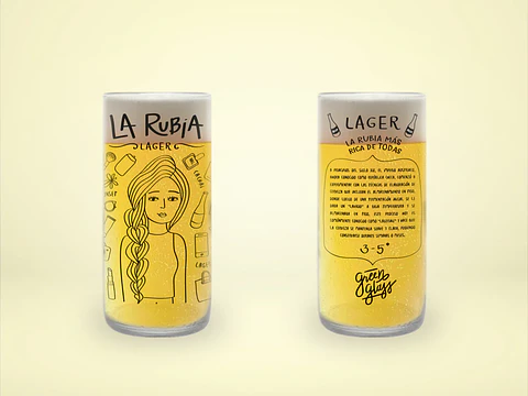 Cheleros Hipsters - Juego de 6 Vasos - 500 ml