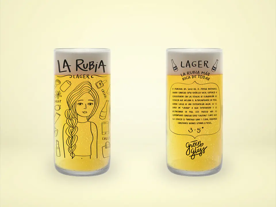 Cheleros Hipsters - Juego de 6 Vasos - 500 ml 2