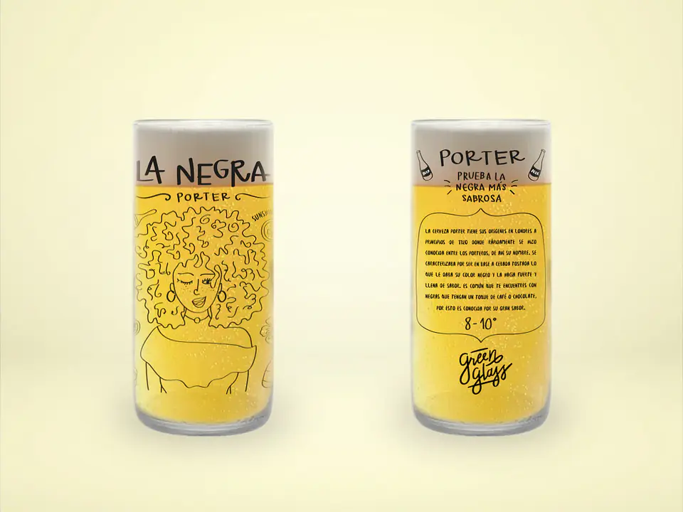 Cheleros Hipsters - Juego de 6 Vasos - 500 ml 4