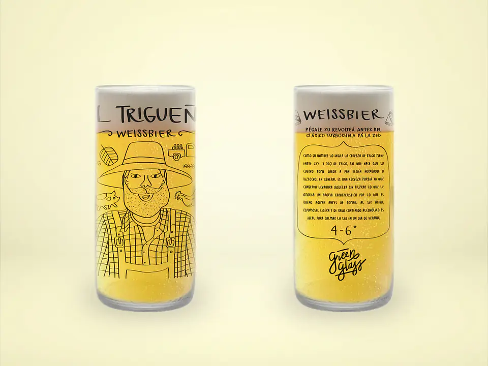 Cheleros Hipsters - Juego de 6 Vasos - 500 ml 7