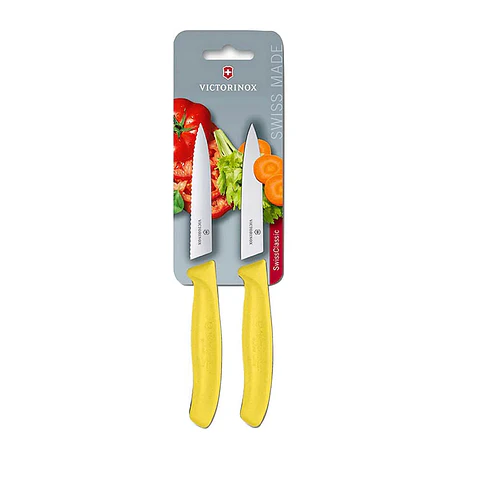 Juego Cuchillos Amarillo Hoja 10 cm Victorinox