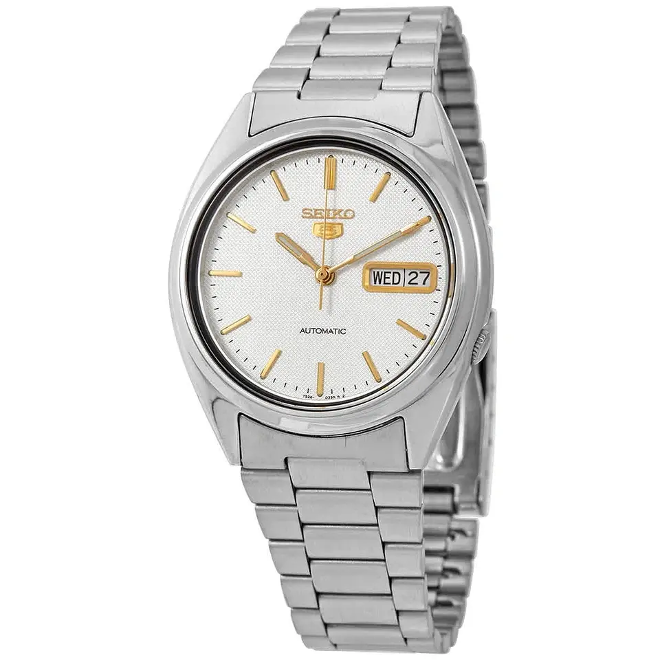 Reloj SEIKO 5 Automático SNXG47K Blanco 1