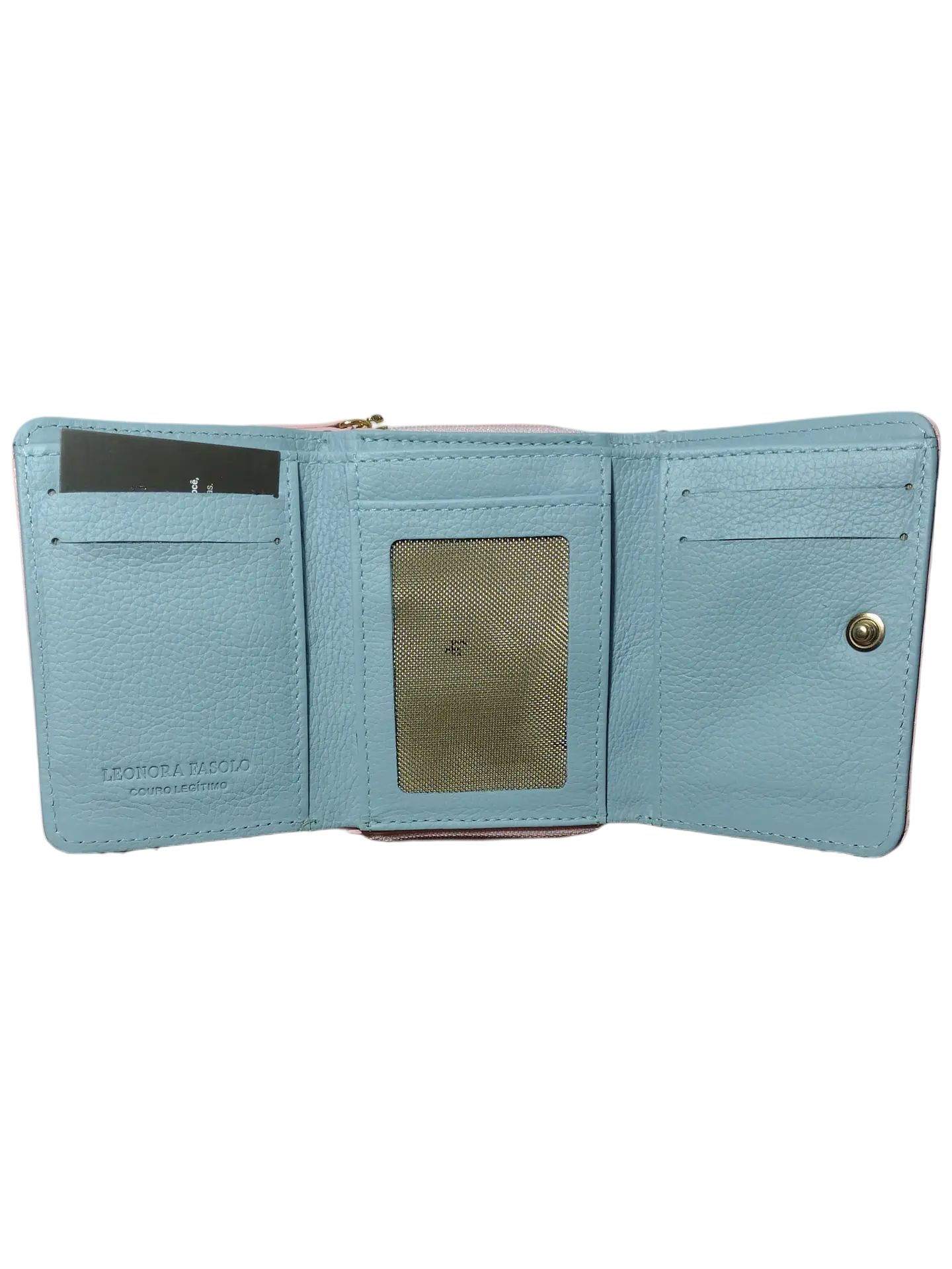 Billetera FASOLO Medium Rosado/Celeste 2