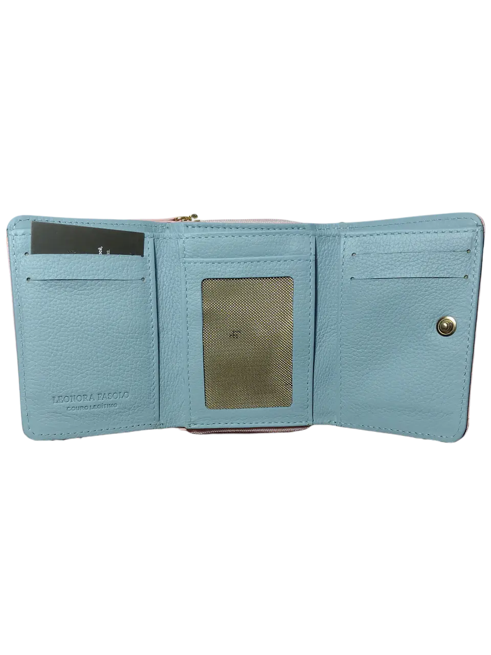 Billetera FASOLO Medium Rosado/Celeste 2