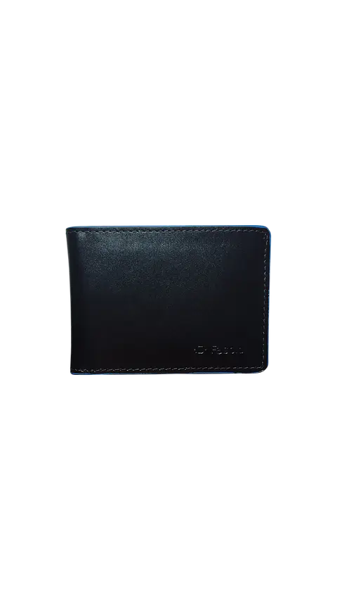 Billetera FASOLO Regular Negro/Azul