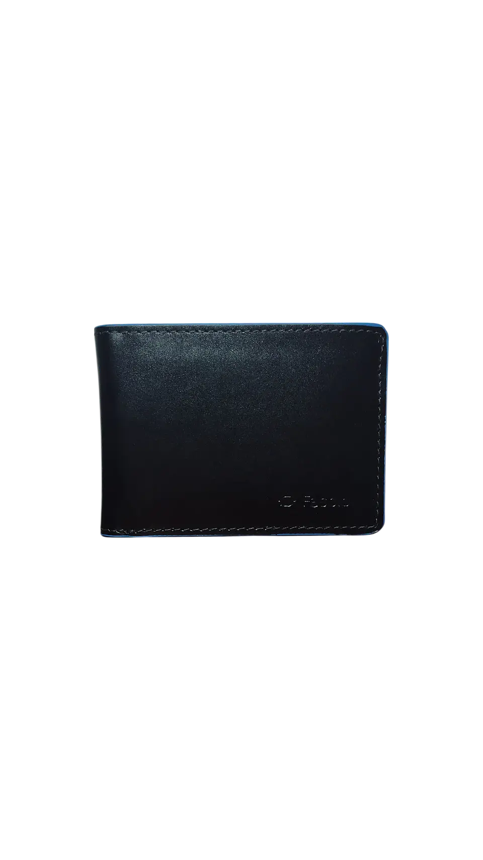 Billetera FASOLO Regular Negro/Azul 1