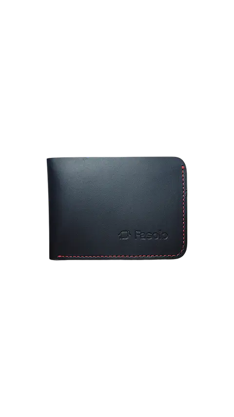 Billetera FASOLO Medium Negro/Rojo