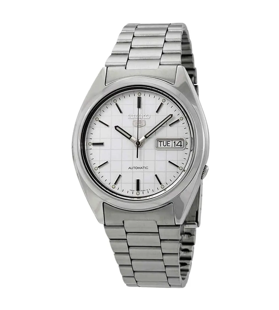 Reloj SEIKO 5 Automático SNXF05K Blanco 1