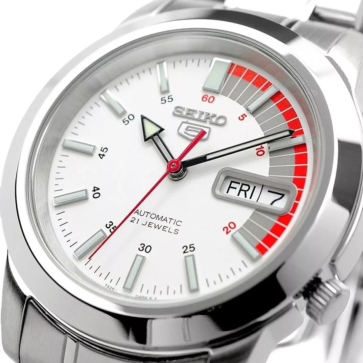 Reloj SEIKO 5 Automático SNKK25K1 Blanco 2