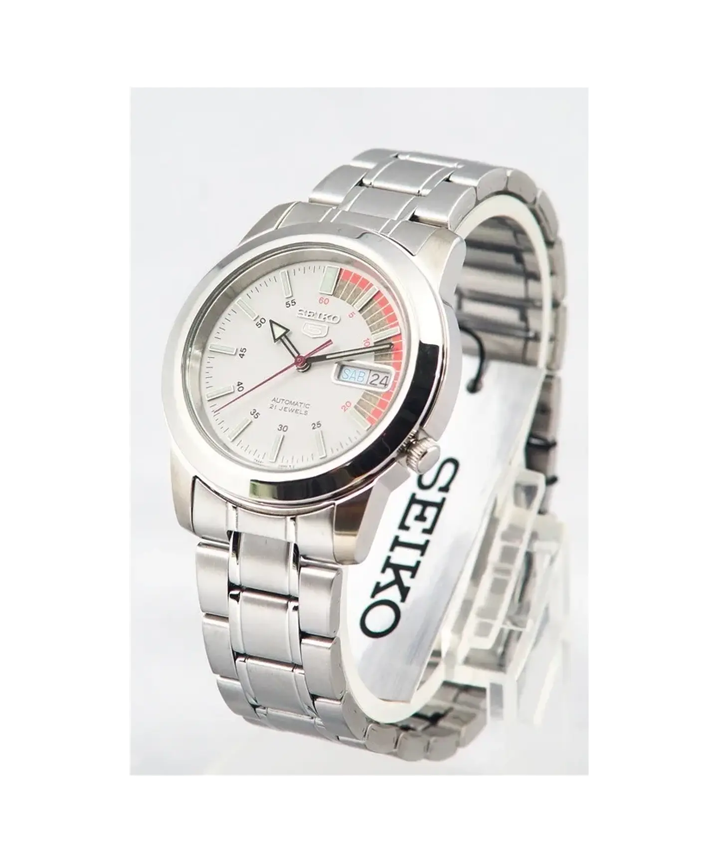 Reloj SEIKO 5 Automático SNKK25K1 Blanco 3