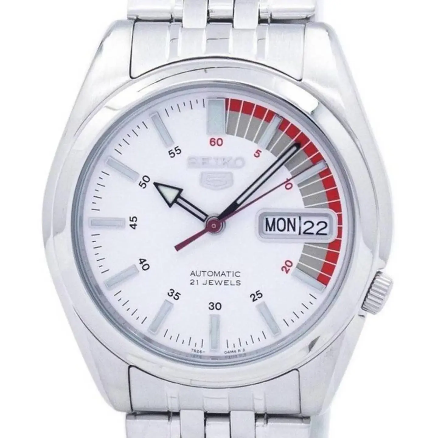 Reloj SEIKO 5 Automático SNK369K1 Blanco 2