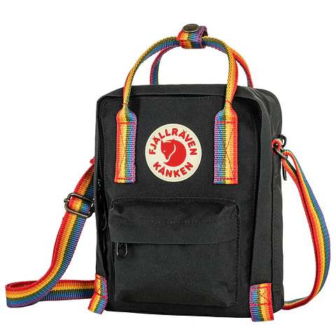 Mochila FJALLRAVEN Kanken Mini Black - Rainbow Pattern