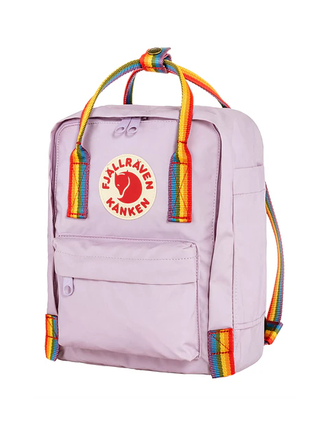 Mochila FJALLRAVEN Kanken Mini Pastel Lavender - Rainbow Pattern