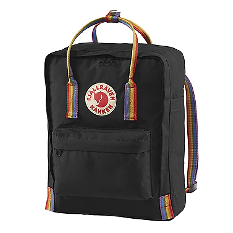 Mochila FJALLRAVEN Kanken Classic Black - Rainbow Pattern