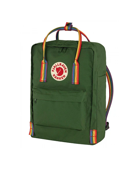 Mochila FJALLRAVEN Kanken Classic Spruce Green - Rainbow Pattern