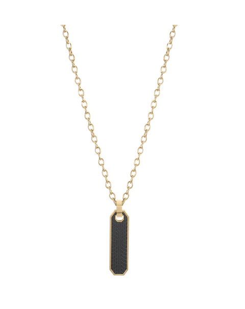 Collar CAT Placa Tread Gold/Black