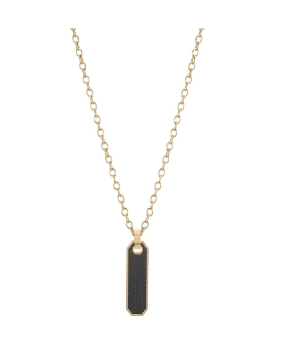 Collar CAT Placa Tread Gold/Black 1