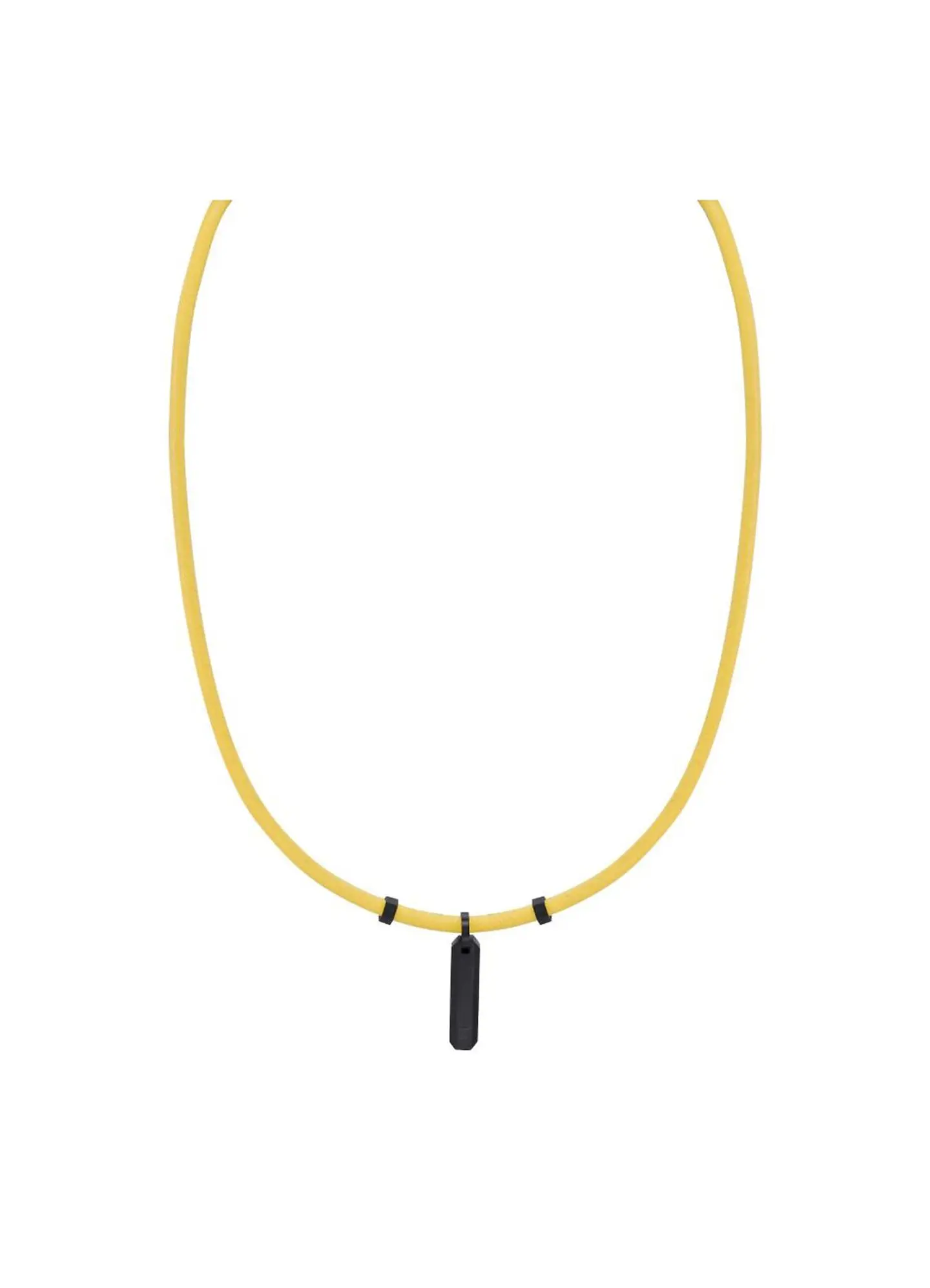 Collar CAT Cuero Colgante Black/ Yellow  1