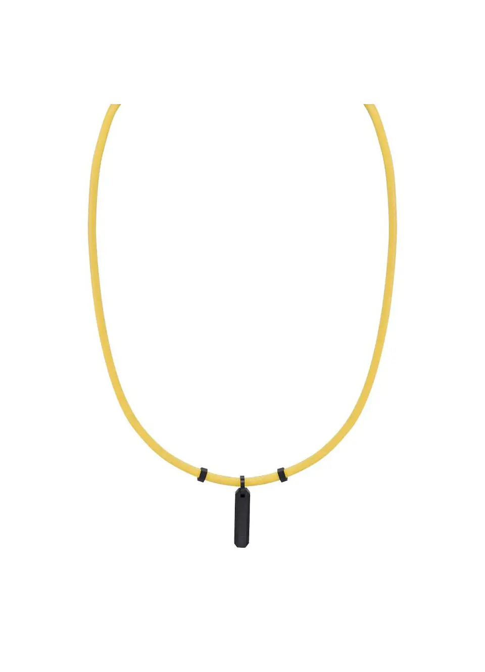 Collar CAT Cuero Colgante Black/ Yellow  1