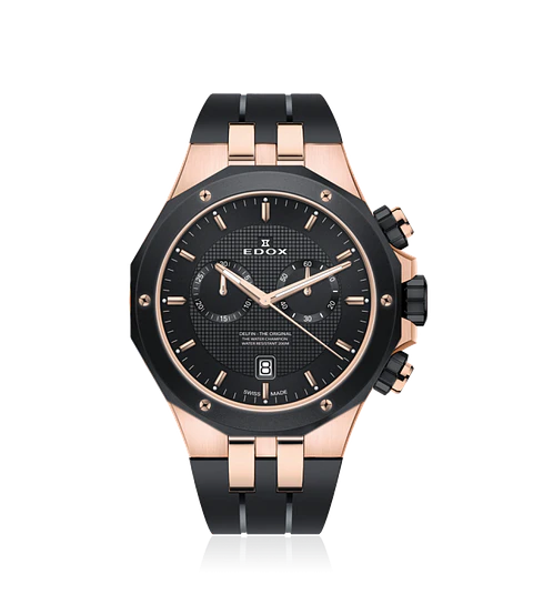 Reloj EDOX Delfin Chronograph Gold Rose