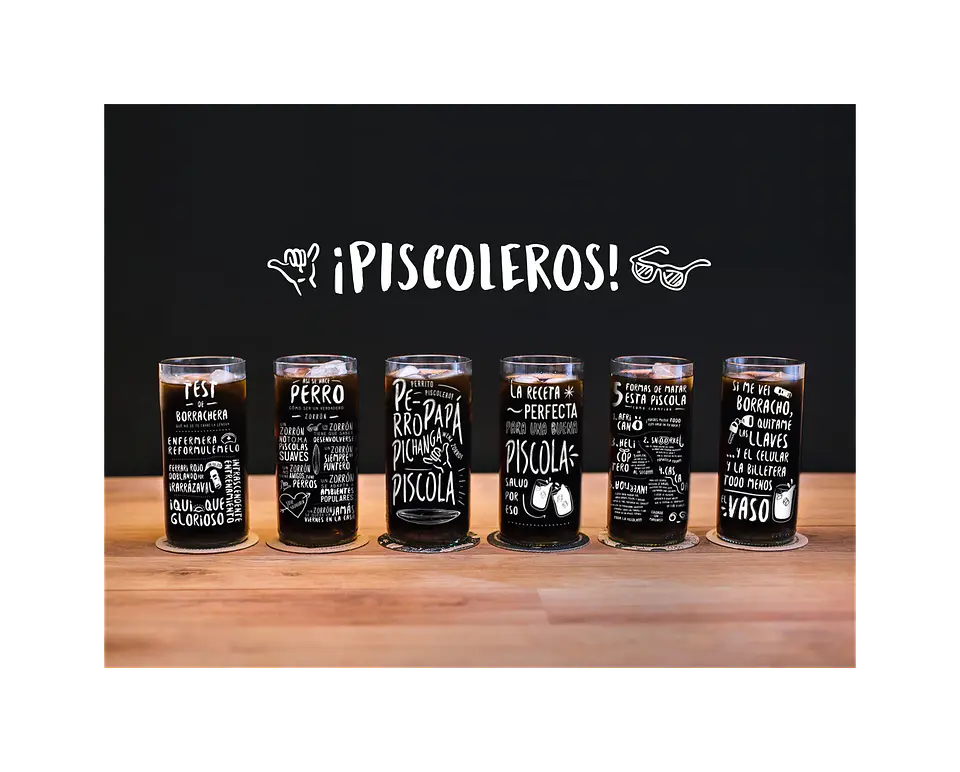 Piscoleros - Juego de 6 Vasos - 500 ml 1