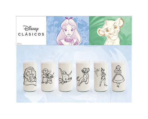 Disney Clásicos: Sketch - Juego de 6 Vasos - 500 ml