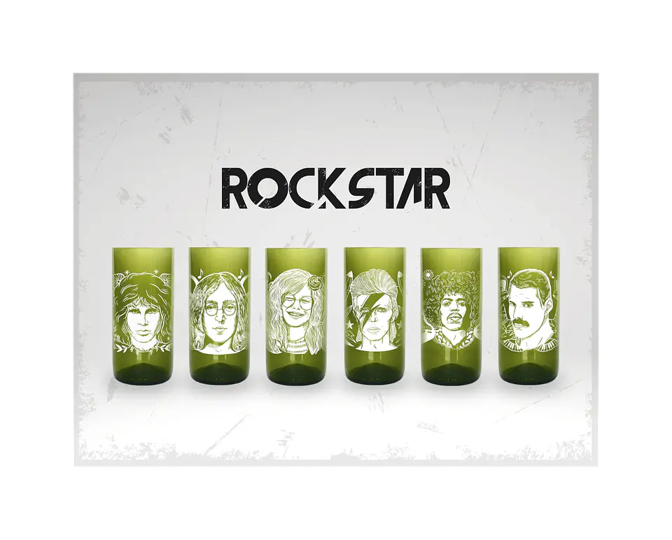 Vasos Rockstar - Juego de 6 Vasos - 500 ml 1