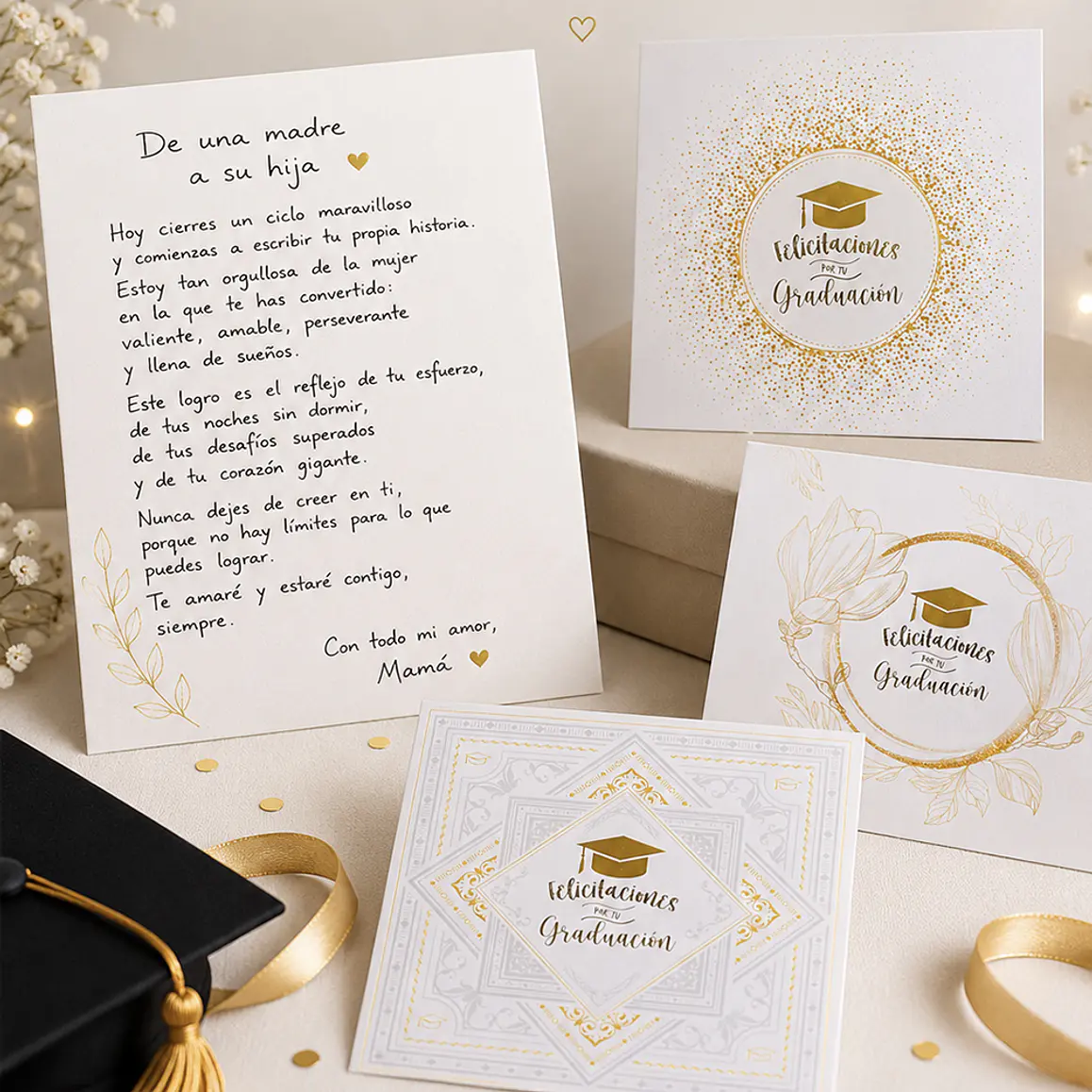 Set 3 tarjetas de graduación 2