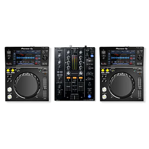 Pioneer DJ XDJ 700 (2 Piezas) + Pioneer DJM 450 Cabina Completa