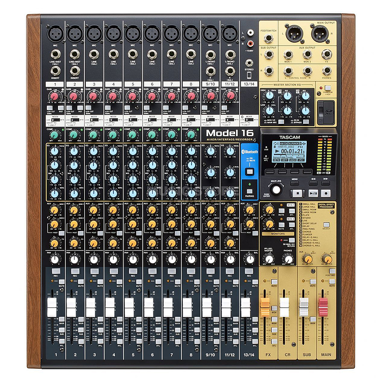 Tascam Model 16 Consola Mezcladora Multicanal Para Grabación 2