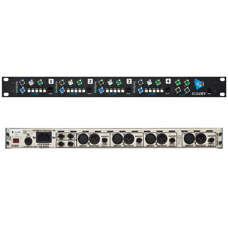 API 3124MV Preamplificador De 4 Canales 3