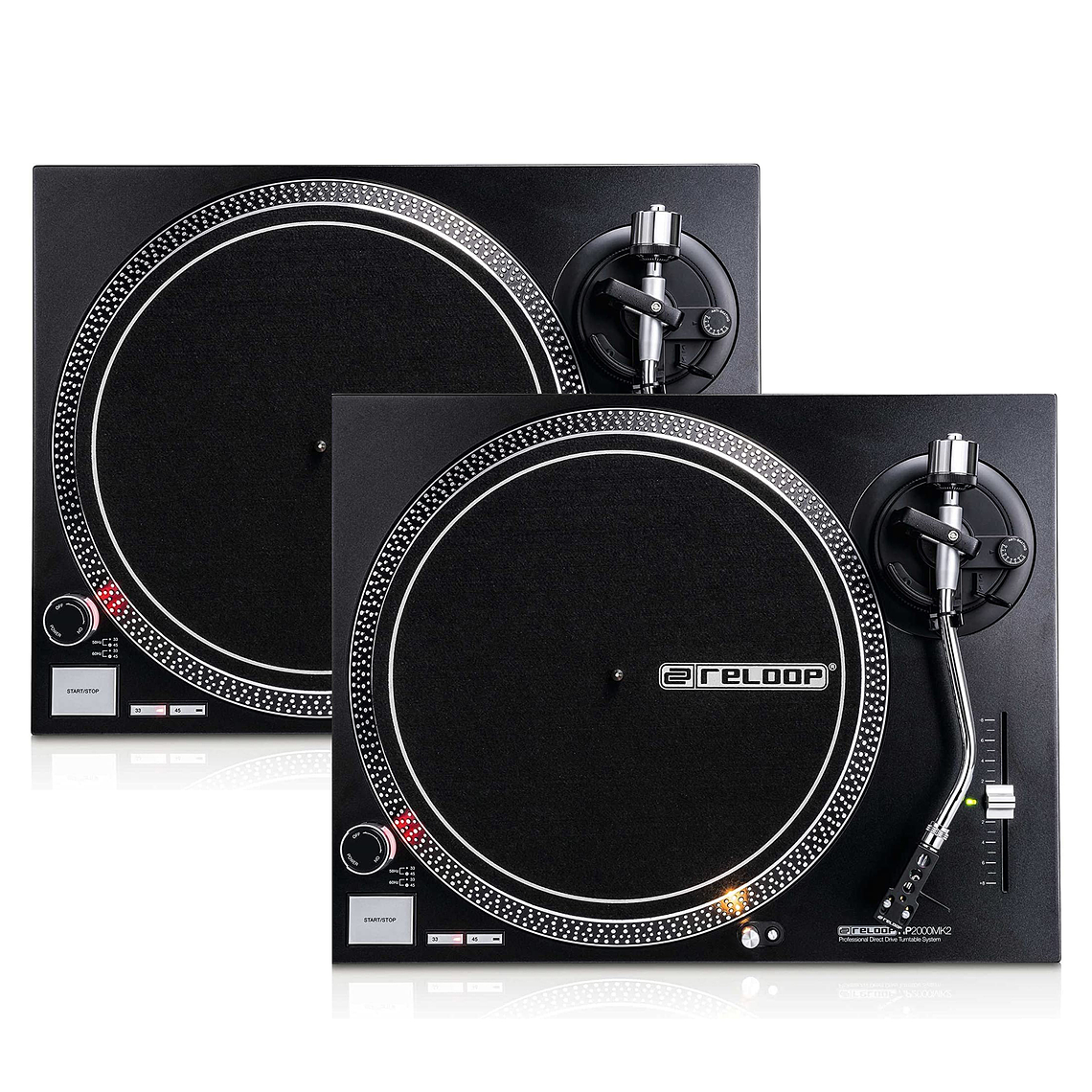 Reloop 2000 MK2 (2 Piezas) + Numark Scratch (De Regalo Serato Vinyl Time Code) Cabina Completa 3