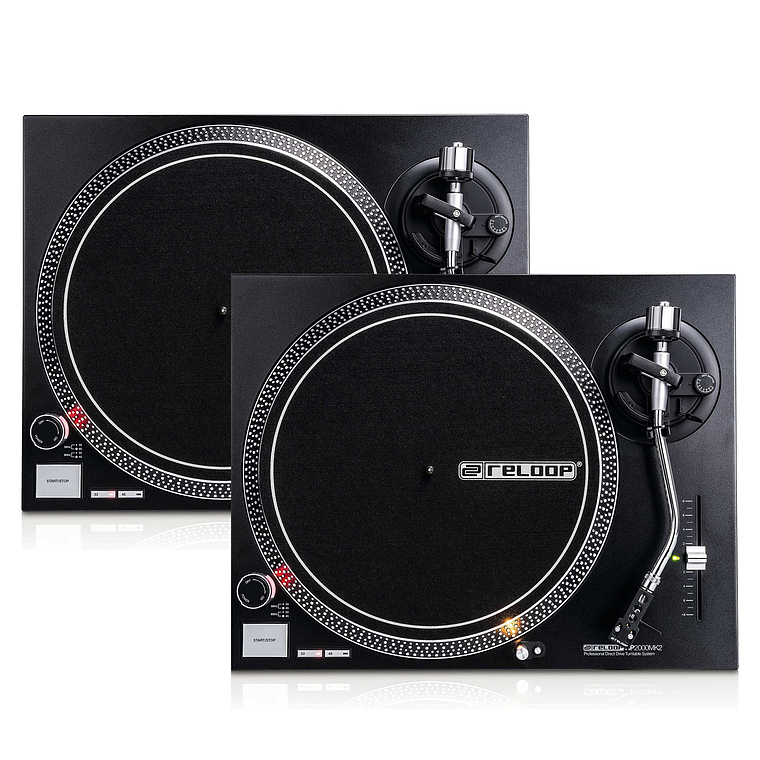Reloop 2000 MK2 (2 Piezas) + Numark Scratch (De Regalo Serato Vinyl Time Code) Cabina Completa 3