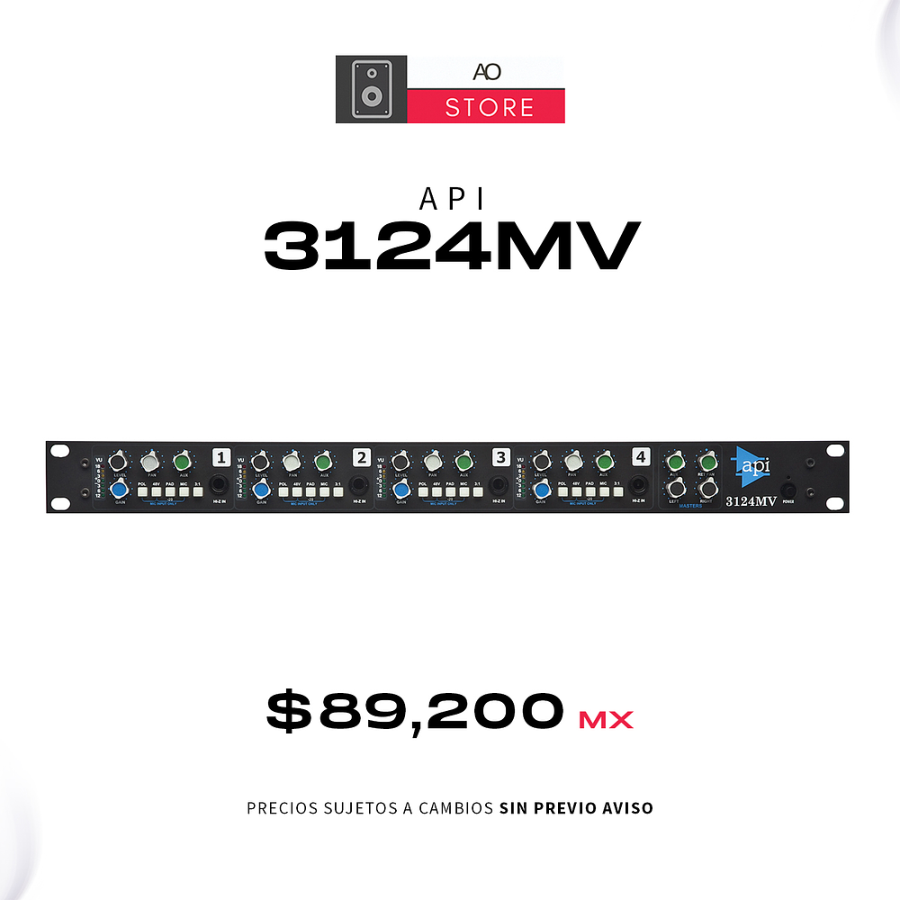 API 3124MV Preamplificador De 4 Canales 1