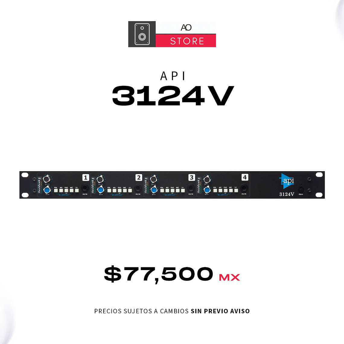API 3124V Preamplificador De 4 Canales 1