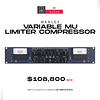 MANLEY STEREO VARIABLE MU Compresor/Limitador