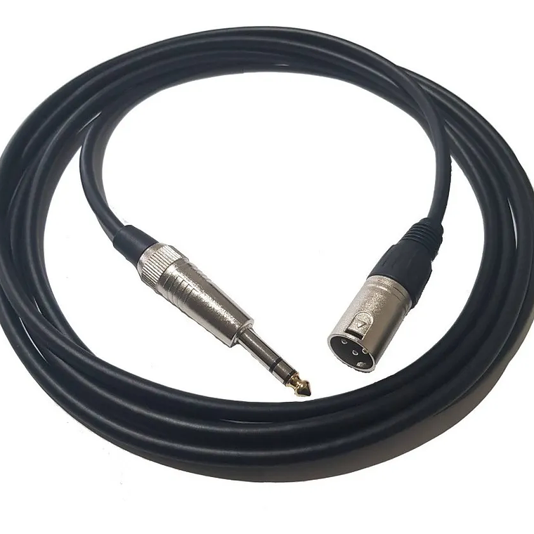 Cable XLR Macho a Plug Macho 6.3mm 1/4 (Para Monitor a Interface de Audio) 3 Metros 2