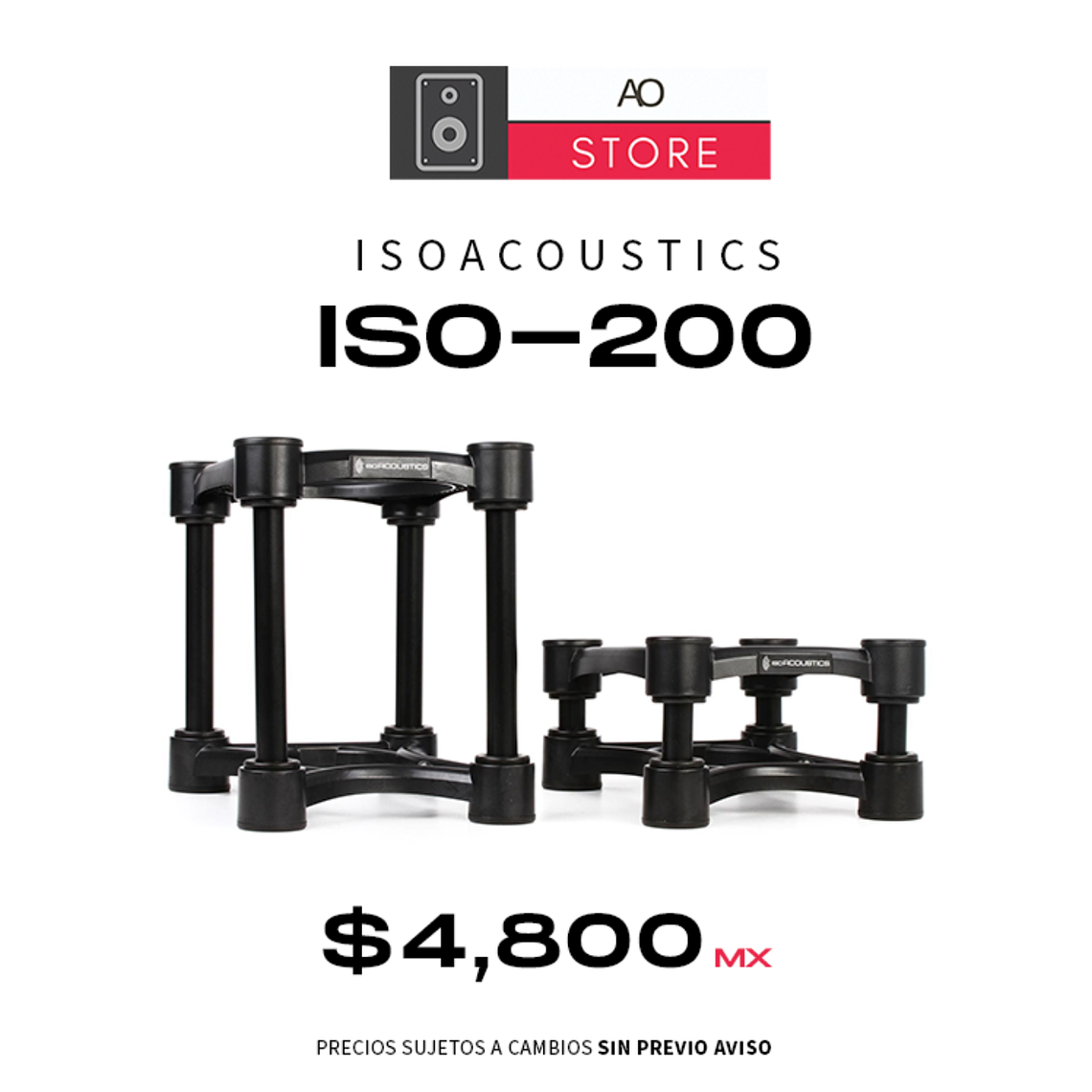 Isoacustics ISO 200 Bases Para Monitor (2 Piezas) 1