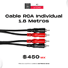 Cable RCA Individual 1.8 Metros