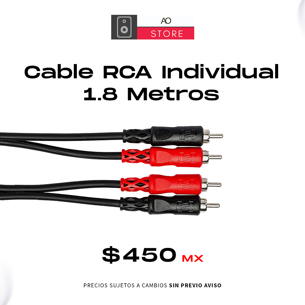 Cable RCA Individual 1.8 Metros 1