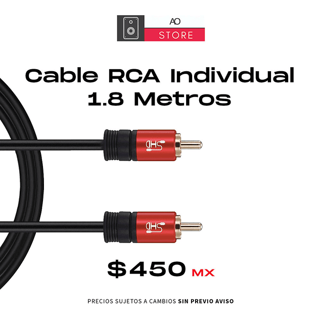 Cable RCA Individual 1.8 Metros 