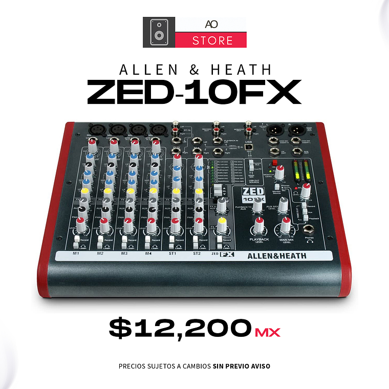 ALLEN & HEATH ZED 10FX Mezcladora Compacta de 4 Canales 1