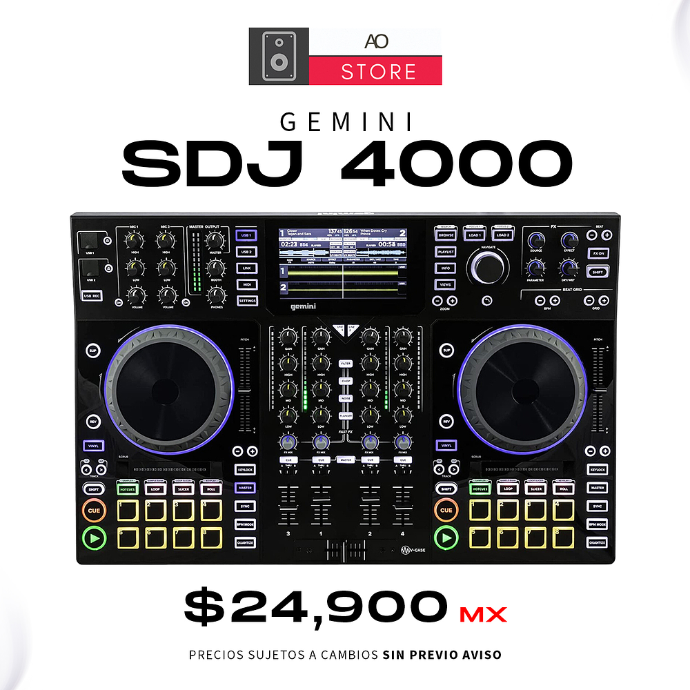 GEMINI SDJ 4000 Reproductor Multimedia Controlador Para Dj  1