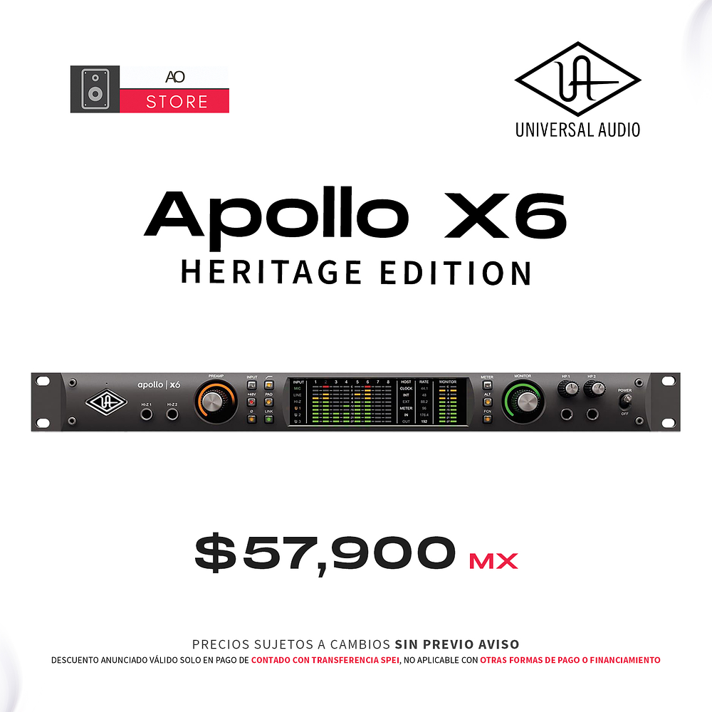 Universal Audio Apollo X6 Heritage Edition Interfaz de Audio 1