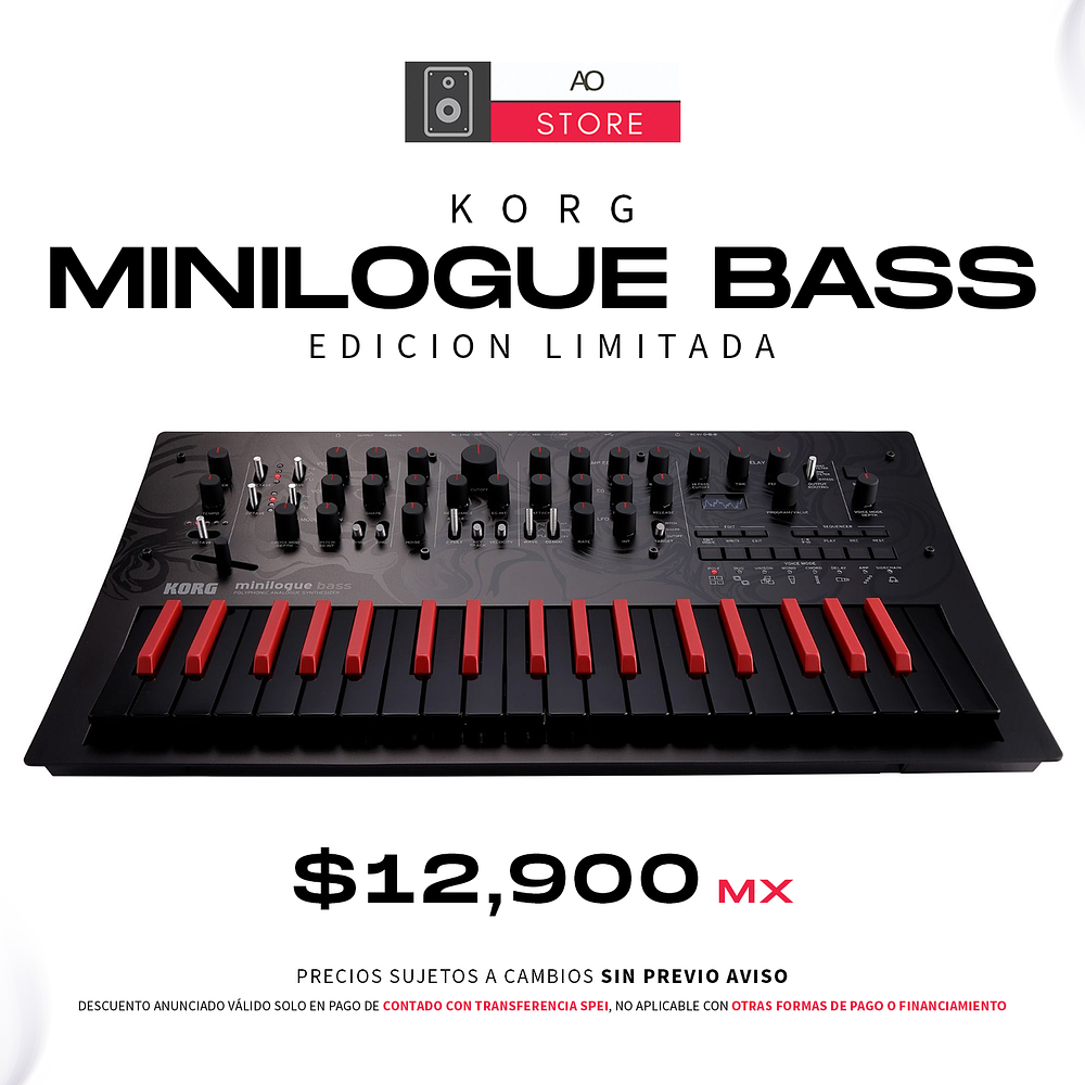 Korg Minilogue Bass Edición Limitada Sintetizador Polifónico 1