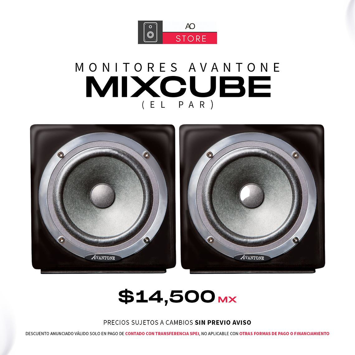 Avantone Mixcube Monitores De Estudio Activos (2 Piezas) 1