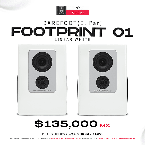 Barefoot Sound Footprint 01 Linear White Monitores (El Par)