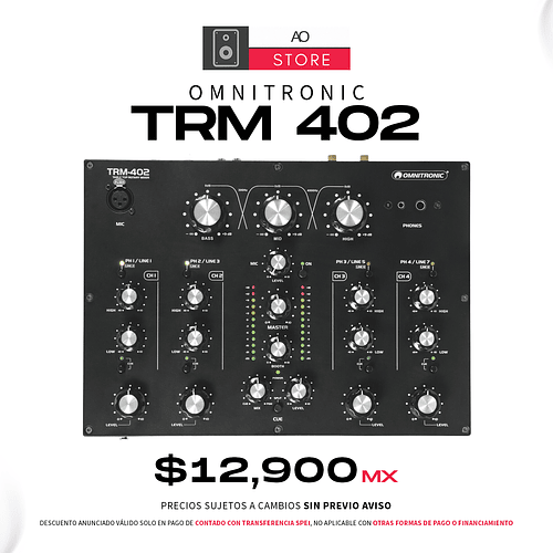 Omnitronic TRM 402 Mezcladora Para Dj