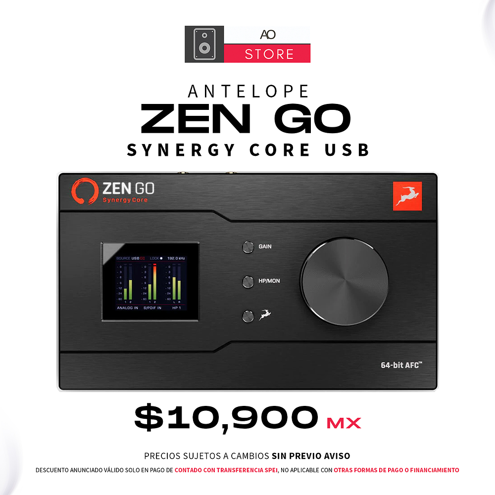 Antelope Zen Go Synergy Core Usb Interfaz De Audio 1