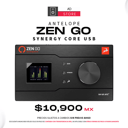 Antelope Zen Go Synergy Core Usb Interfaz De Audio